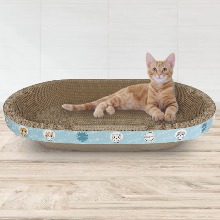 [펫츠몬]고양이 눕기 편한 특대형 B골 스크래쳐 타원형60cm